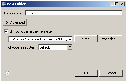 Link to folder in the file system