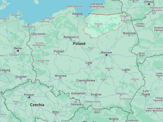 Map showing Warmia & Mazury location (opens in OpenStreetMap)