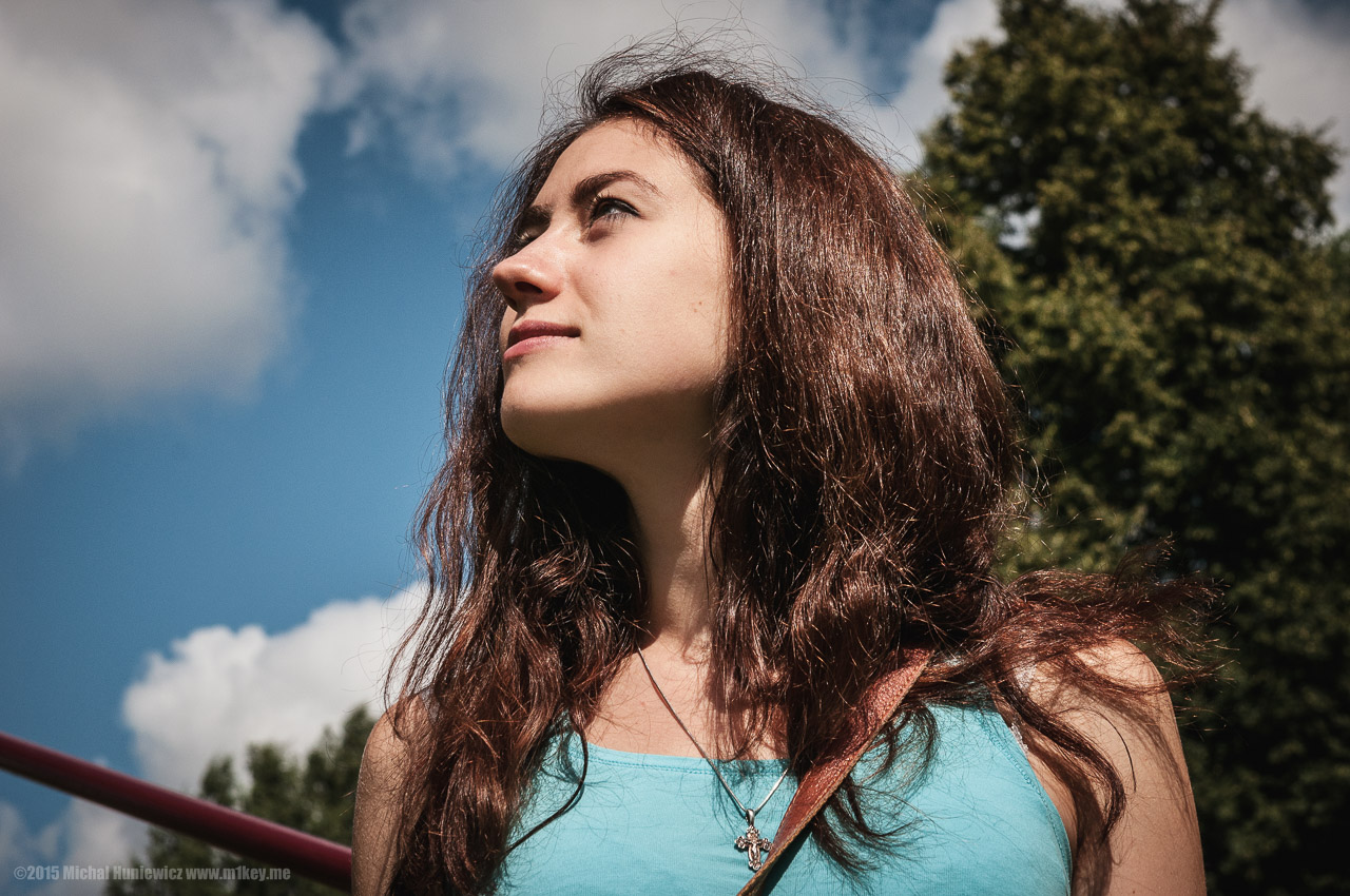 Ksenia Looking at Kolozha Church