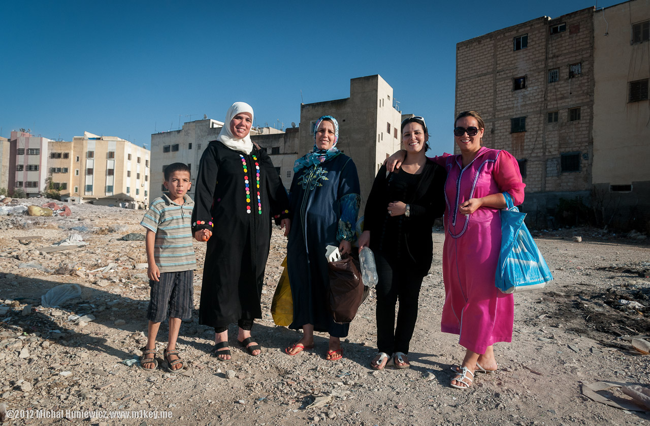 Four women and a boy