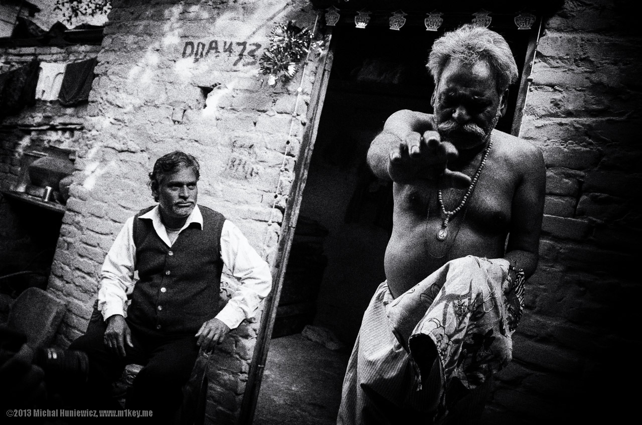 Magician casting his spell