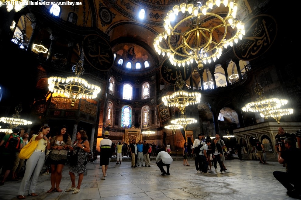 Tourists in Hagia Sophia