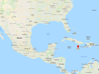 Map showing Jamaica location (opens in OpenStreetMap)