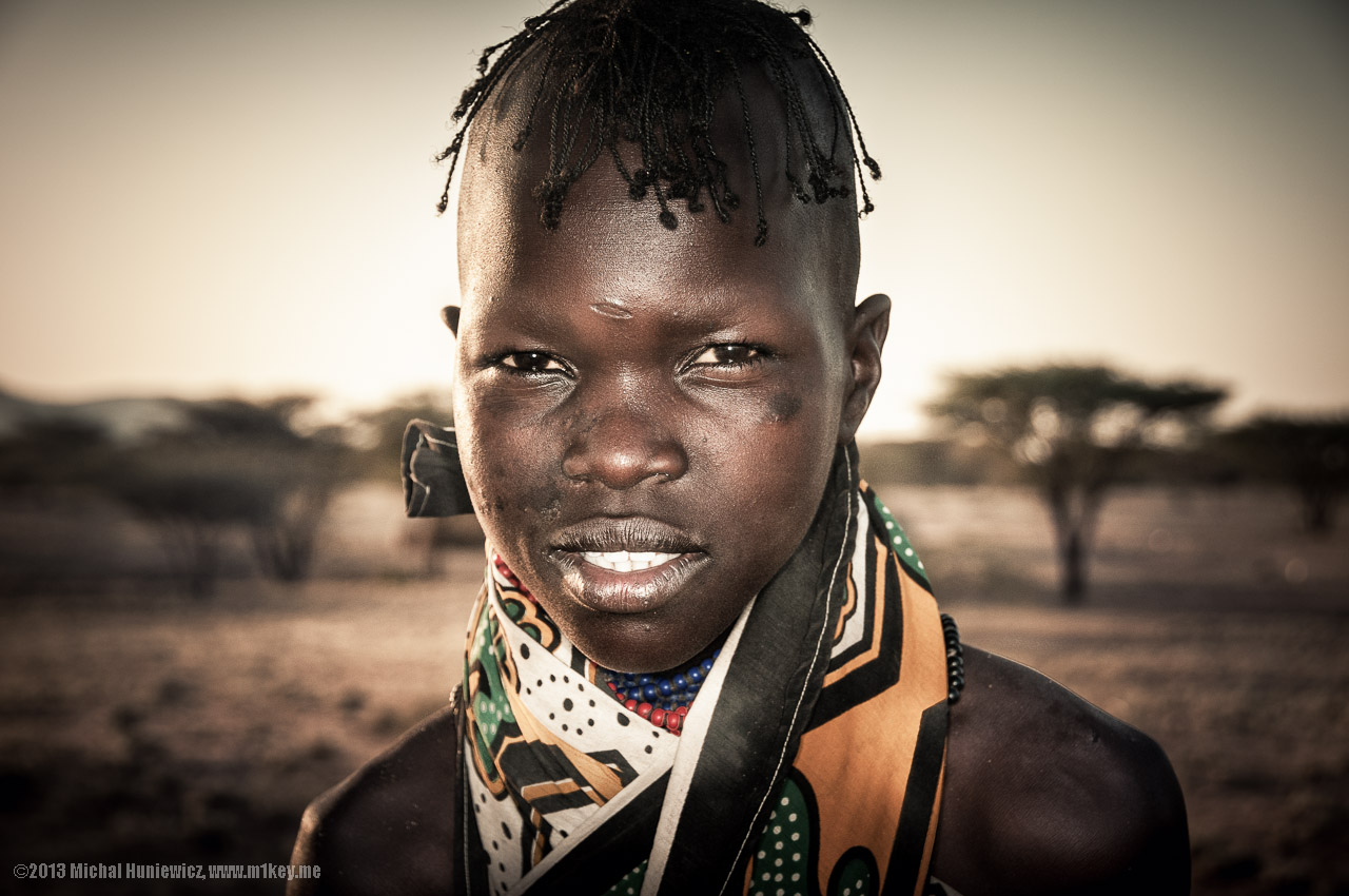 Girl wearing a scarf