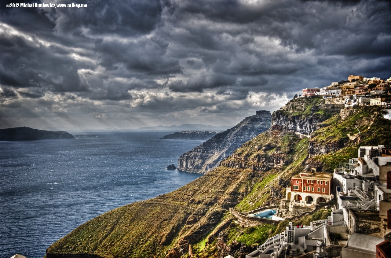 Clouds over Santorini