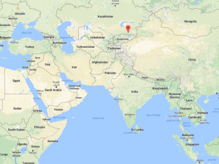 Map showing Almaty, Kazakhstan location (opens in OpenStreetMap)