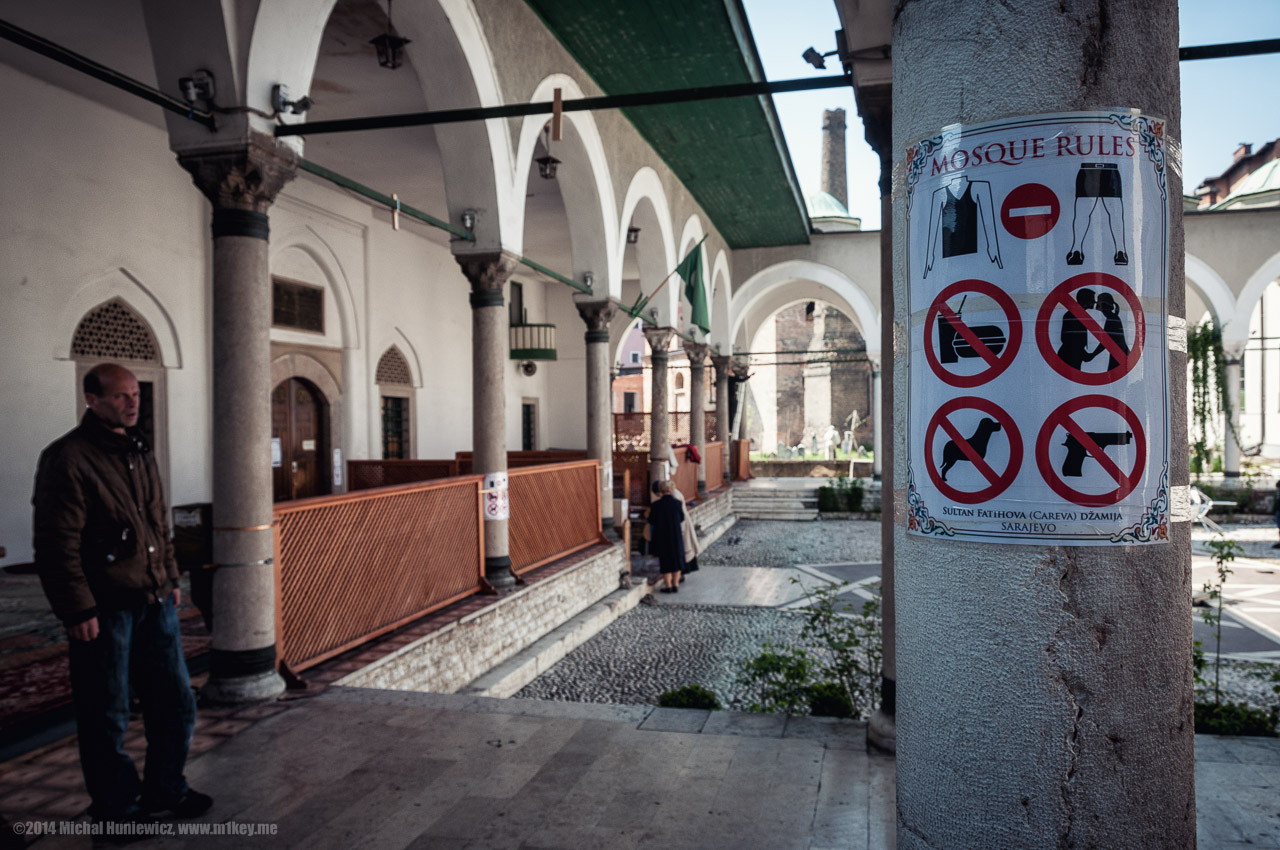 No guns? In a mosque?