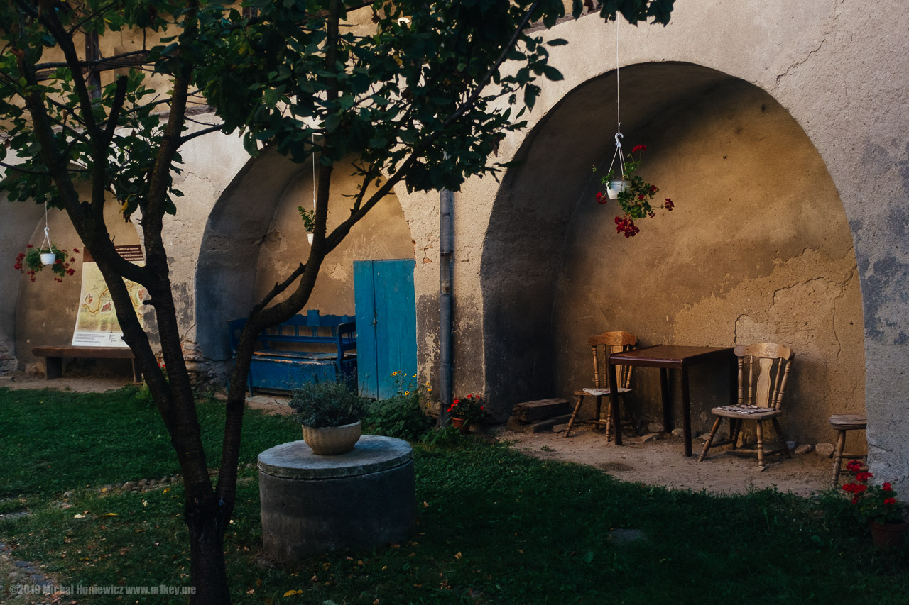 In the Courtyard of a Fortified Church
